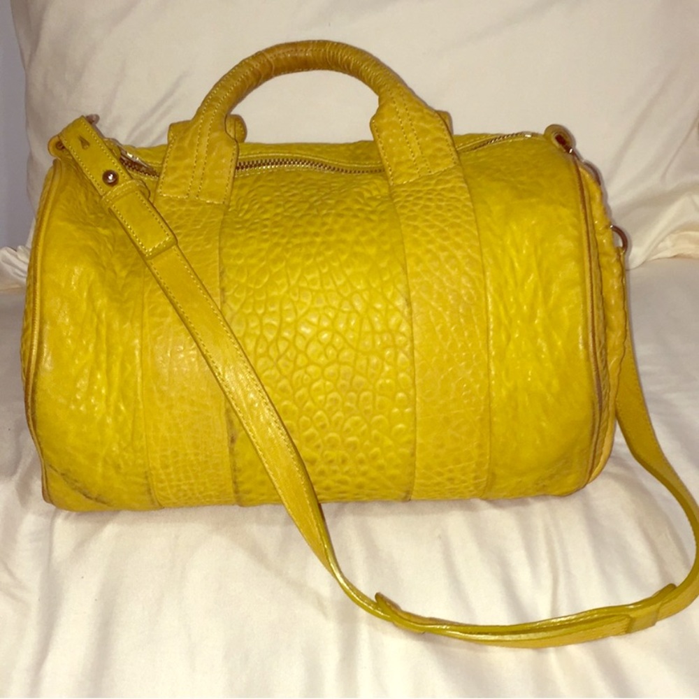 Alexander Wang Yellow Studded Leather Rocco Bag 🔥Hot Color🔥